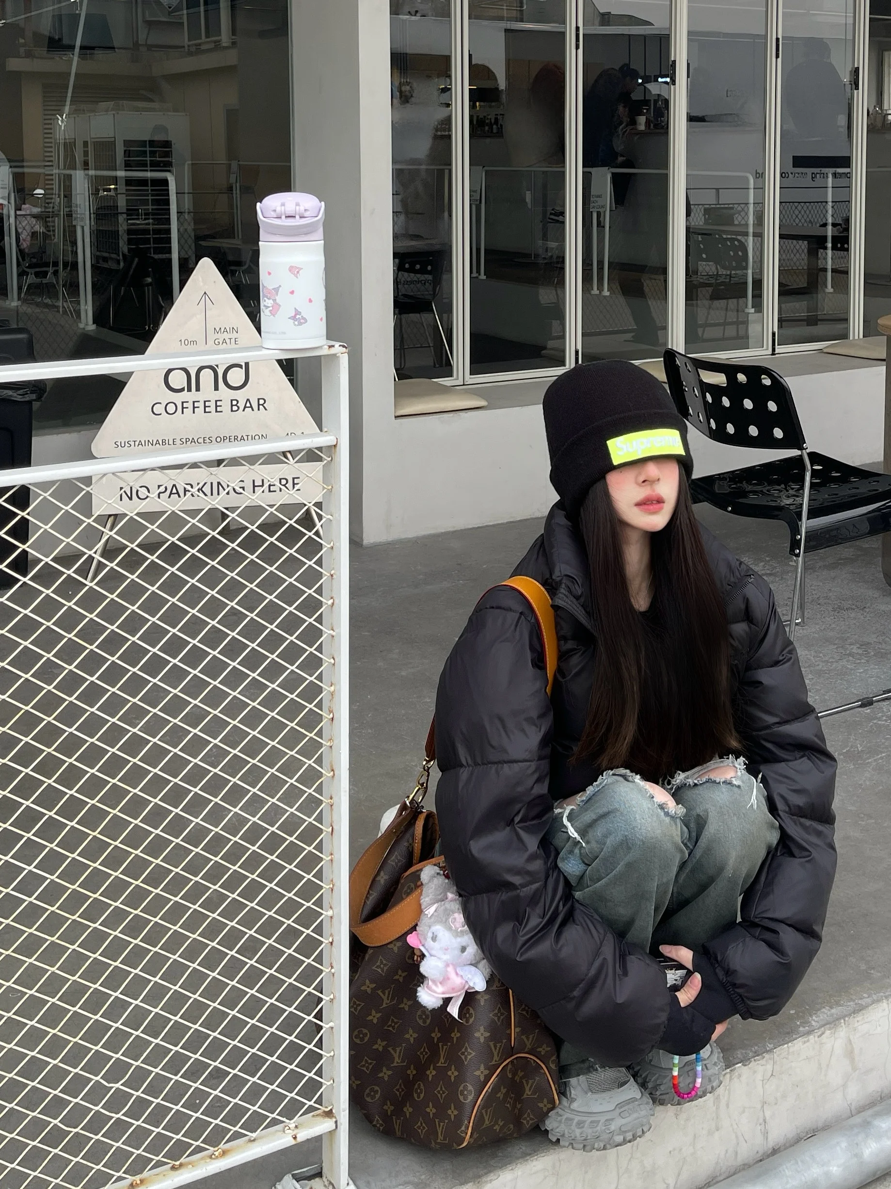 

Solotario American Sle ort Puffer Jaet Women's Thiened Bread Coat High-End Feeling Street Sle Du down Winter Coat