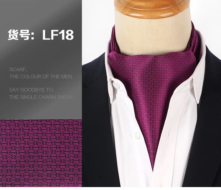 Jacquard Blumen Paisley Cashew Krawatte Hochzeit formale Krawatte Ascot Scrunch selbst britischen Gentleman Polyester Krawatte für Männer Luxus – Detail 19