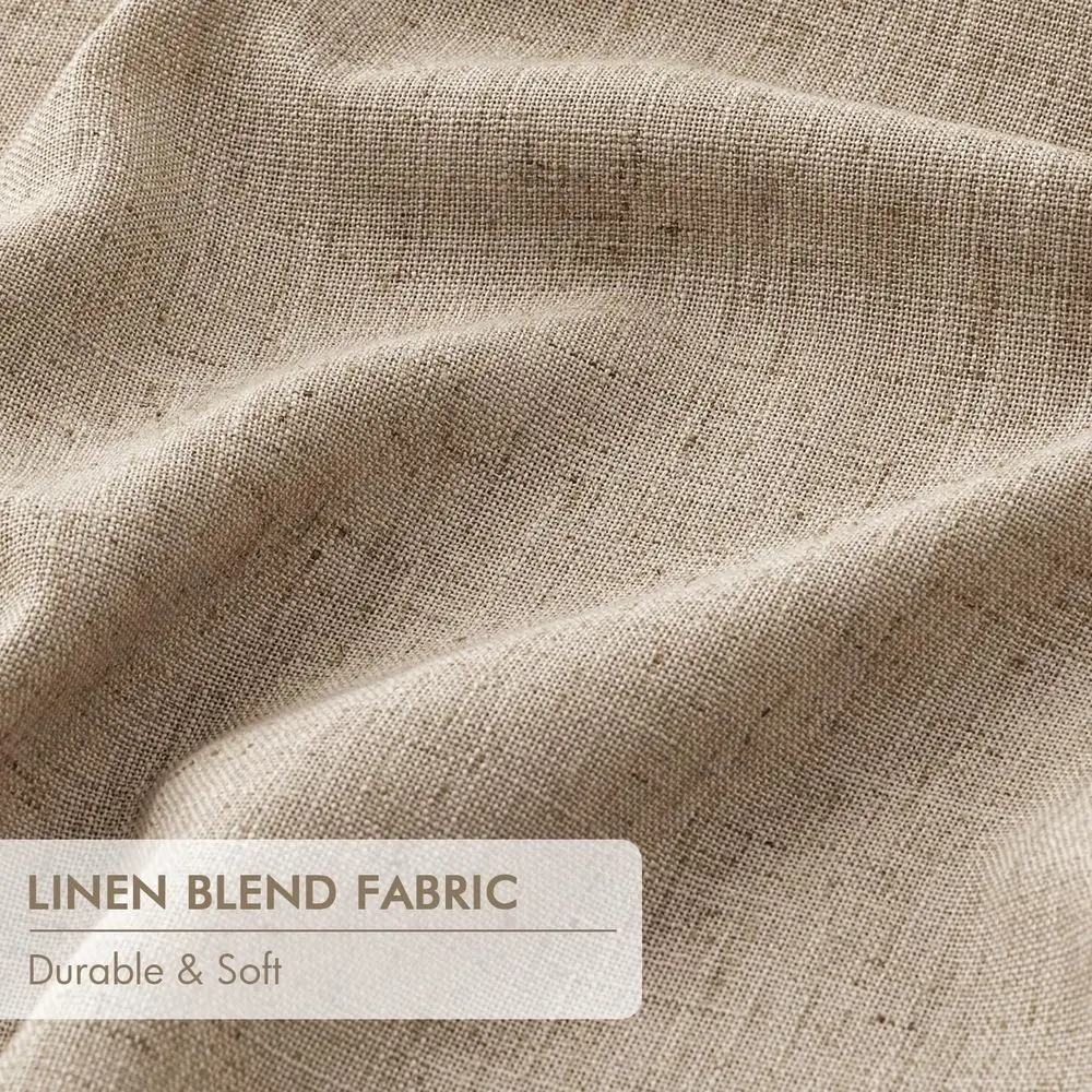 63 ستائر من الكتان المعتم، مطويات باللون الرمادي الداكن، سواد الغرفة بنسبة 100%، قماش الذاكرة، مجموعة من لوحتين لغرفة النوم وغرفة المعيشة