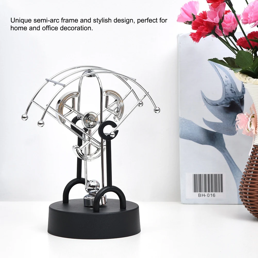 Perpetual Motion Revolving Gadget Semi arc shape Revolving Gadget Perpetual Motion Desk Office Decor Physics Science Art