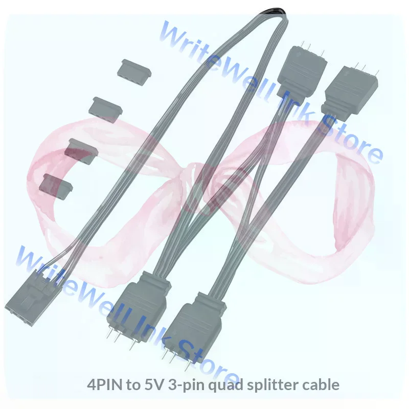 652F 1Pcs 5V 3Pin VDG To 5V 3Pin ARGB SYNC Adapter Cable For Gigabyte Motherboard SYNC Chassis Cooling Fan Accessories