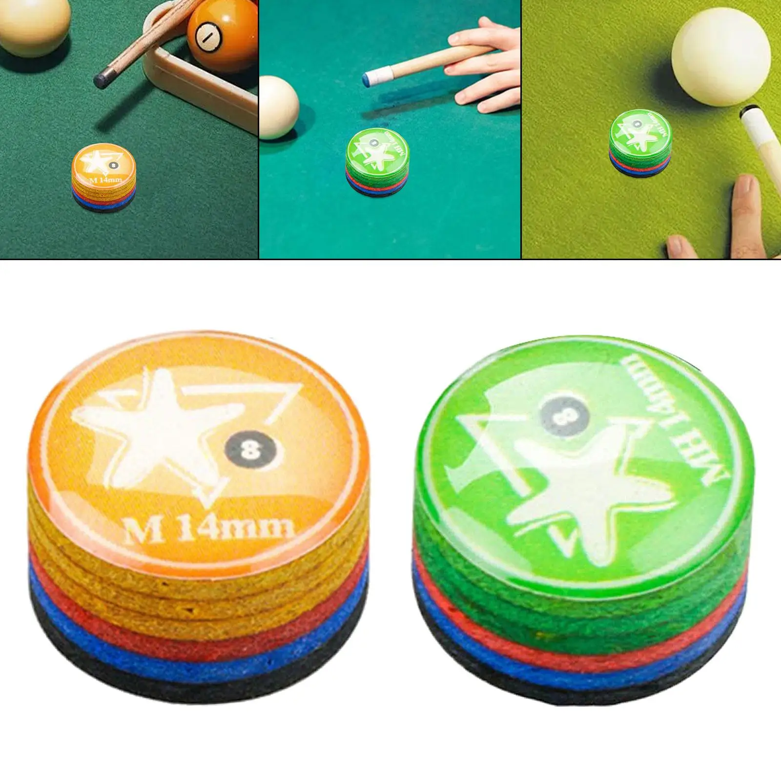 

Pool Cue Tip Diameter 0.55 inch Supplies Portable Cue Head Repair Part Hard Pool Rod Accessories for Billiard Enthusiast