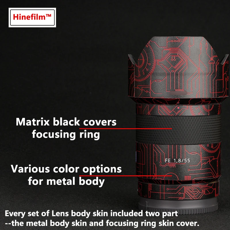 SEL55F18Z / FE55 F1.8ZA Ống Kính Decal Skin Bảo Vệ Film Đối Với SONY FE 55Mm F1.8 ZA Ống Kính Protector Bìa Sticker kết Thúc Tốt Đẹp Trường Hợp