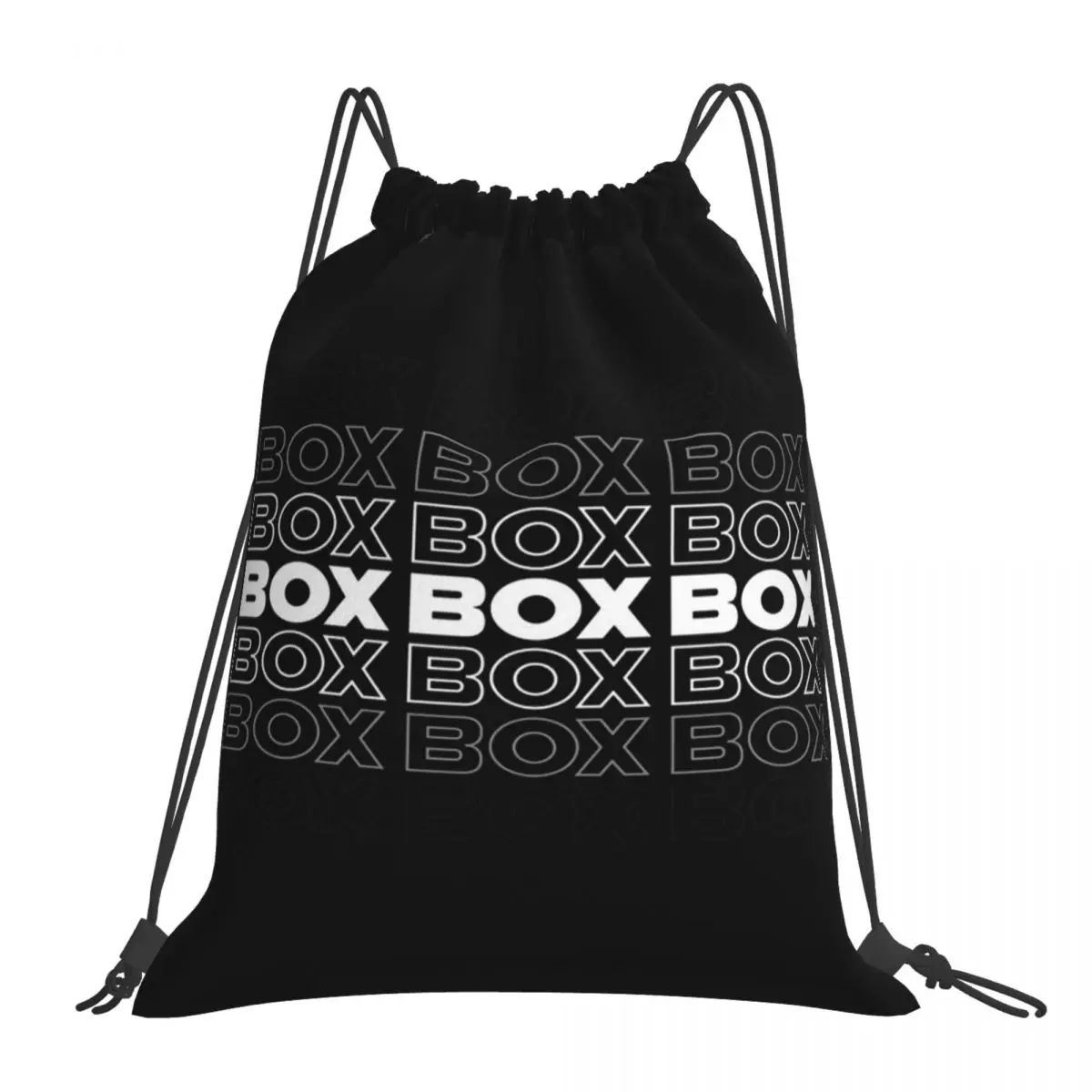Box Box Box F1 Faded Text Design Backpacks Multi-function Portable Drawstring Bags Storage Bag Book Bags For Man Woman Students
