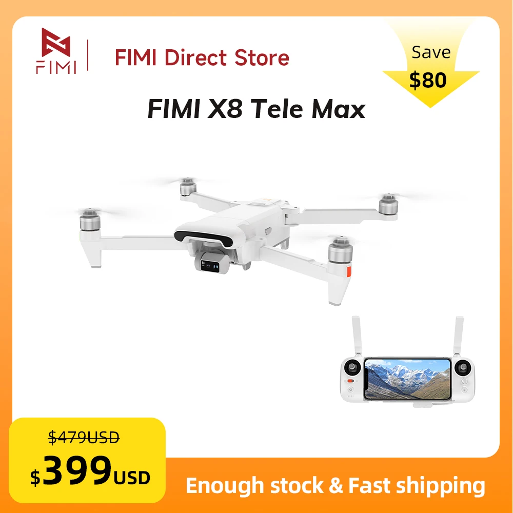 FIMI X8 Tele Max 20km Range Drone 4K Professional Original 60fps Dual Camera 3-Axis Gimbal & AI Night Vision