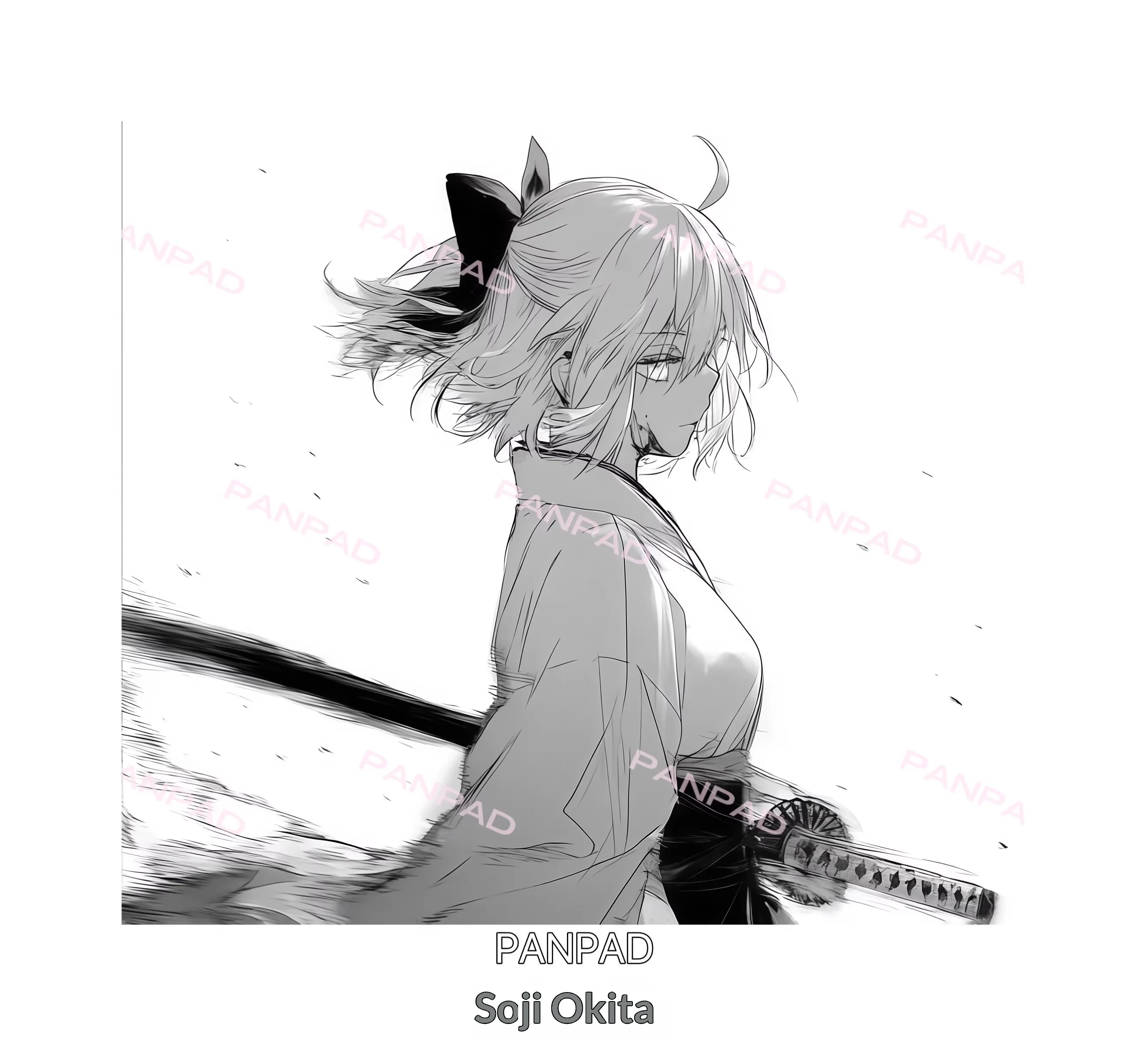 PAN Esports Soji Okita Glass Mousepad Smooth and Speed Mouse Pad FPS Coating Full Coverage Primer For APEX CSGO PC Accessories