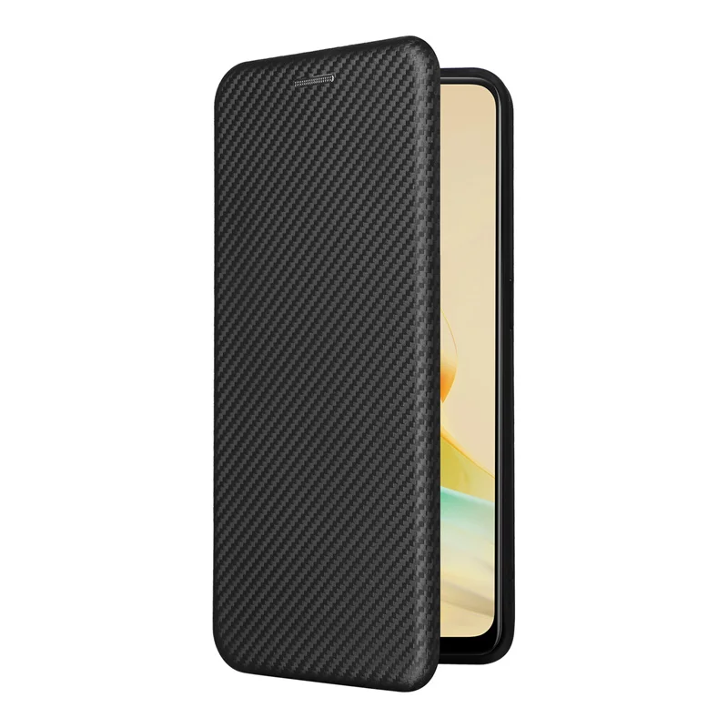 For Oppo Reno 8T 4G Case Luxury Flip Carbon Fiber Skin Magnetic Adsorption Protective Case Reno8 T Reno8T 5G CPH2481 Phone Bags