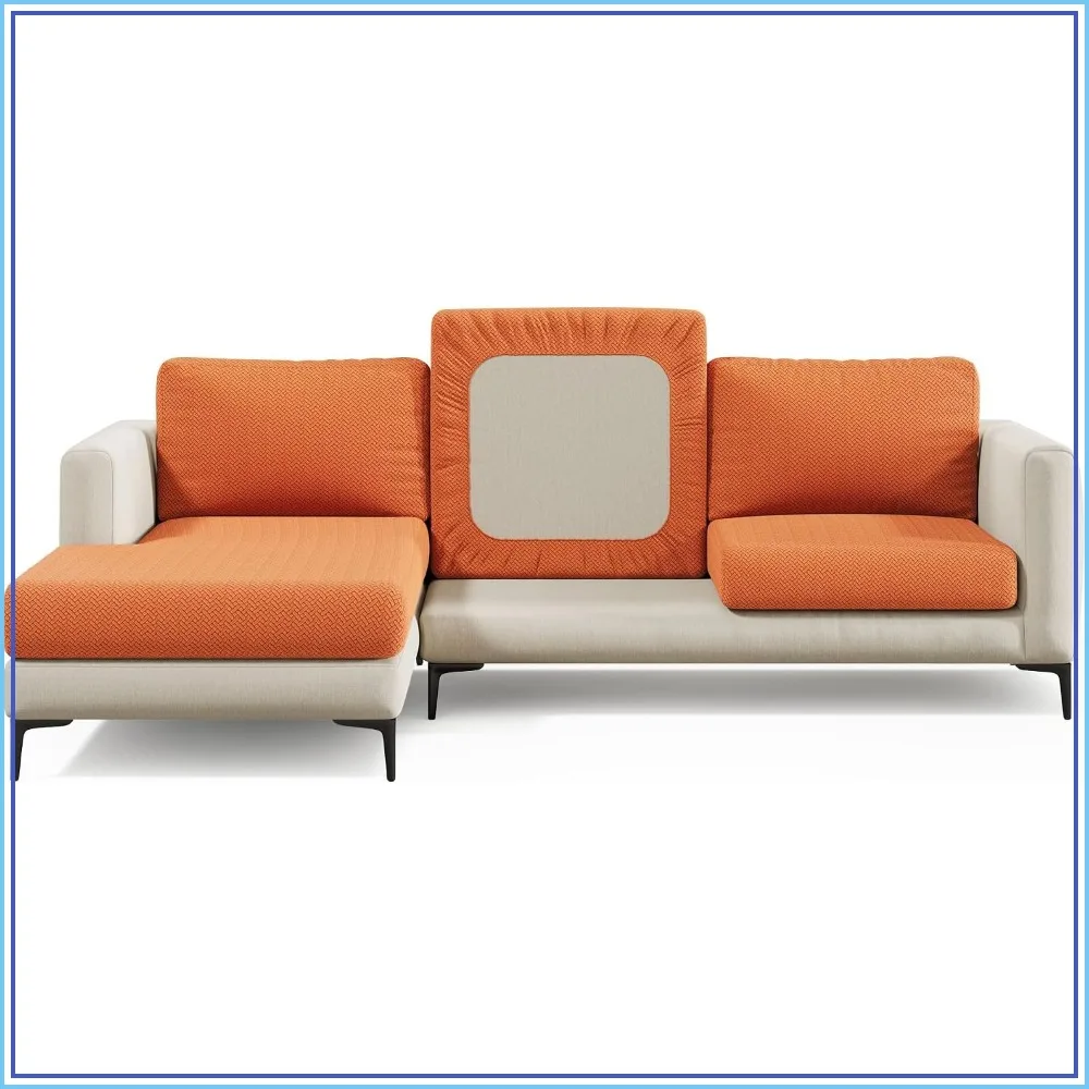 Classic Jacquard Chaise Couch Cover Pet Proof Easy Install Stretchy Slipcover