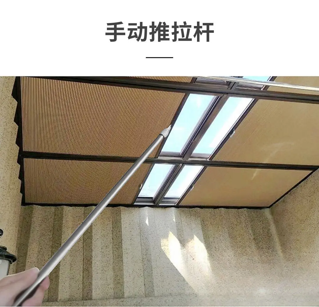 Manual & Electric Skylight Roof Honeycomb Blinds, Sunroom Roof Shades, Sun Protection Heat Insulation Blackout Cellular Shades