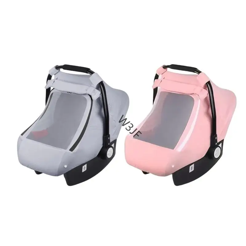 

W3JF Windproof Baby Carriage Cover Solid Color Unise Newborns Carrying Basket Sleeve