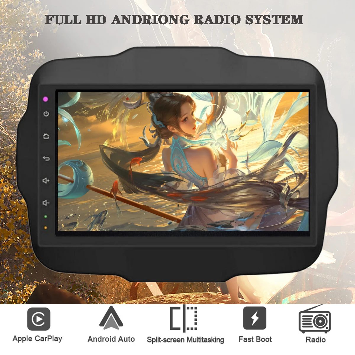 

9" IPS Android 14 8G Ram 128G Car Radio PC Tablet Tape Cassette For JEEP Renegade 2016+ Auto Stereo GPS Navigation WIFI 4G Lte