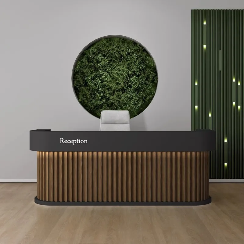 Multi-hole Reception Desk Flower Shop Soft Decoration Simple Reception Desk Fashion Office Furniture Reception Et Table ZY40JDT