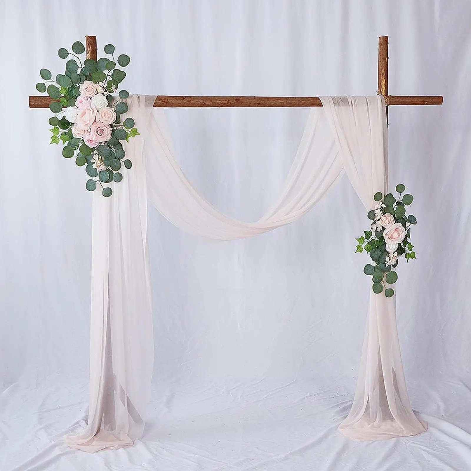 

2x Wedding Arch Flowers Set Flower Arrangement Garland Green Leaves Wedding