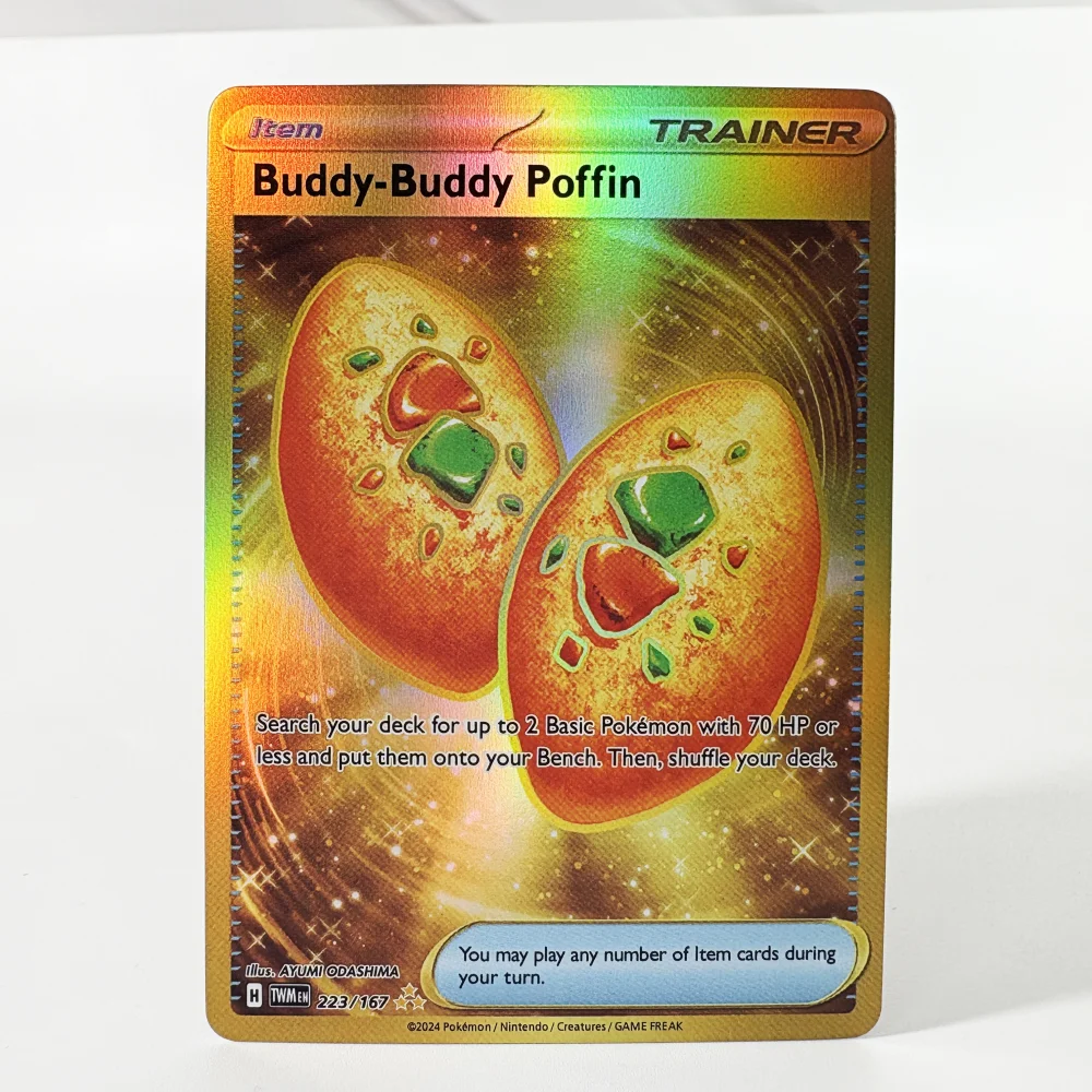 PKM Holo Zeldzaam Trading Card Game LUGIA KIERAN BUDDY POFFIN GARDEVOIR Proxy Collection Battle Card Het beste cadeau