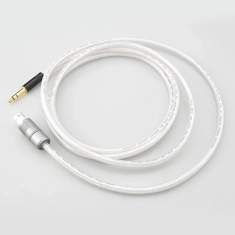 HiFi 100% Pure Solid Silver XLR 3-Pin Female to 6.35mm 1/4