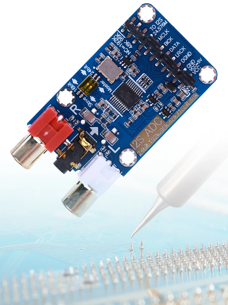 

Модуль аудиокарты I2S ADC HiFi WM8782S, 24 бит, 192 кГц, 96 кГц, 48 кГц, поддержка входов 3.5 мм/RCA