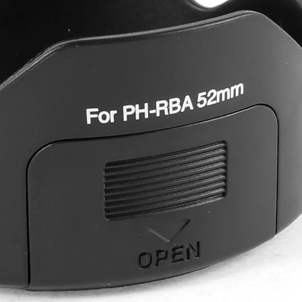 Black PH-RBA 52mm Lens Hood for Pentax SMCP-DA 18-55mm f/3.5-5.6 AL