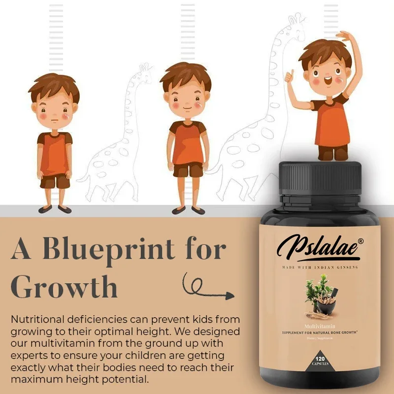 Natural Height Growth Capsules - Promote Bone Growth, Height Supplement for Children and Teens