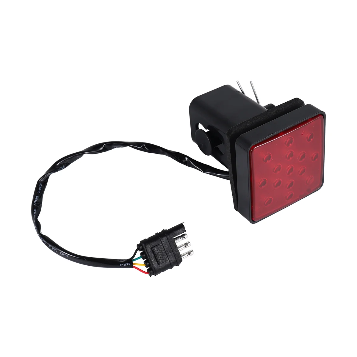 

Red 15 LED 2 inch Trailer Truck Hitch Tow Haul Receiver Cover Brake Light with Pin
