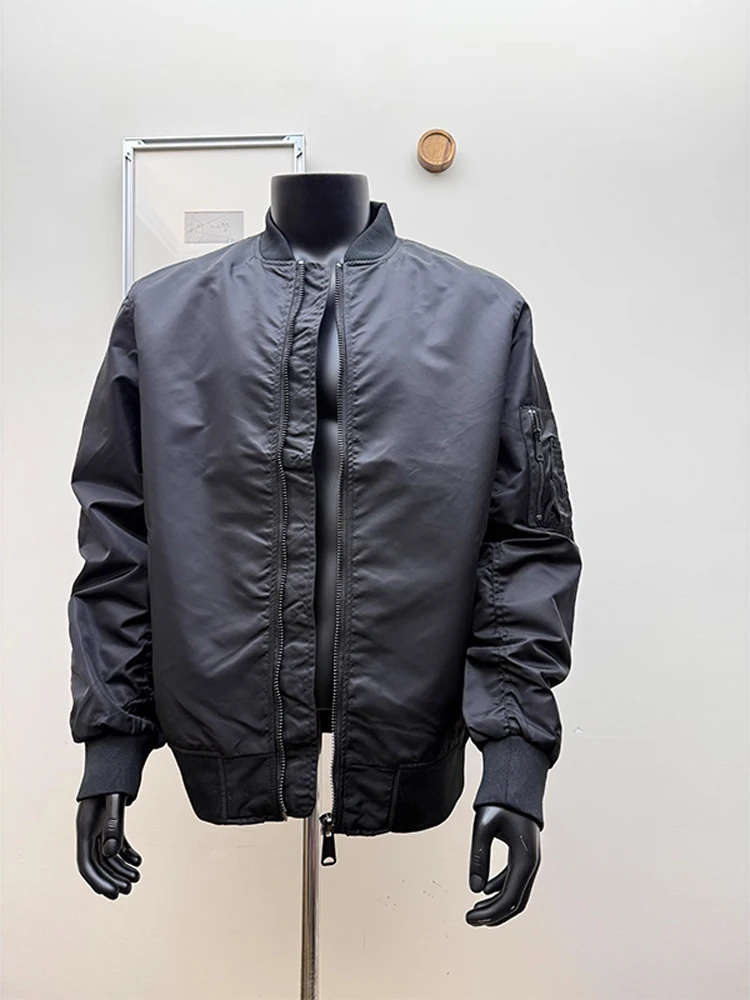 

American Sle MA Flight Jaet Cotton Coat Men's Thiened Warm Cool Winter Casual Sle Stand Fit Baseball Sle Jaet