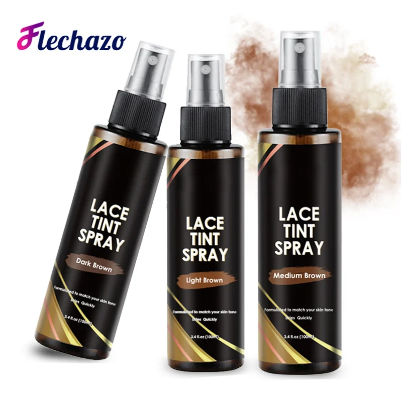100ml High Quality Lace Tint Spray Waterproof Brown Natural Wigs Frontal Lace Tint For Different Skin Types Hair Color Dye