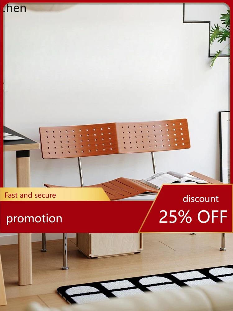 CZ Second-hand minimalist home shoe-changing bench, leisure double long chair, creative dining chair with backrest