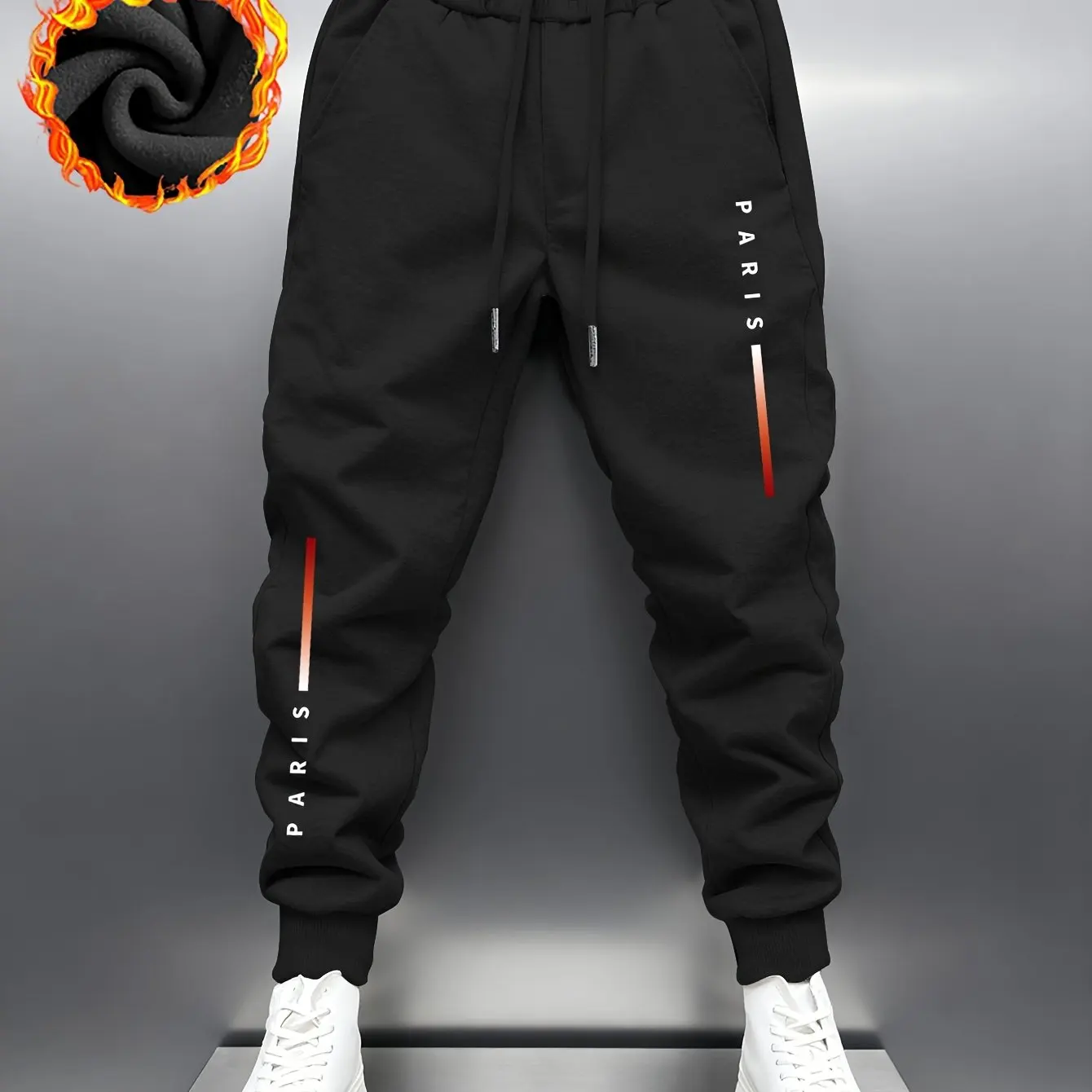 Hot Sale Men's Thick Comfortable Sweatpants, Fashion Elastic Fabric, Trendy Casual Sports Trousers For Men