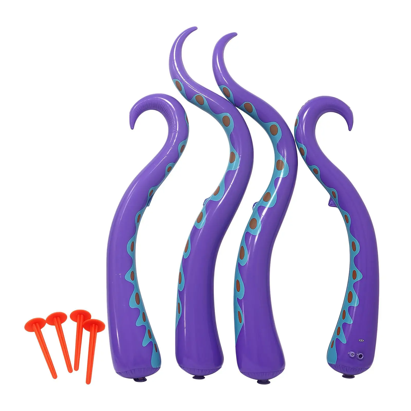 4 قطع من مخالب الأخطبوط القابلة للنفخ للهالوين رعب قابل للنفخ للهالوين