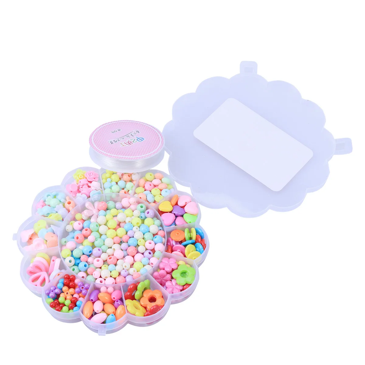 1 set di perline assortite per la creazione di gioielli, kit artigianali, bracciale fai da te, collana, orecchini, giochi creativi per bambini, set di perline per bambini