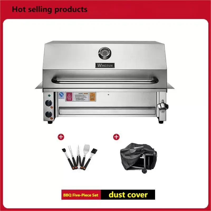 

Custom Outdoor Stainless Steel Built-In Smokeless Grill American-Style BBQ
