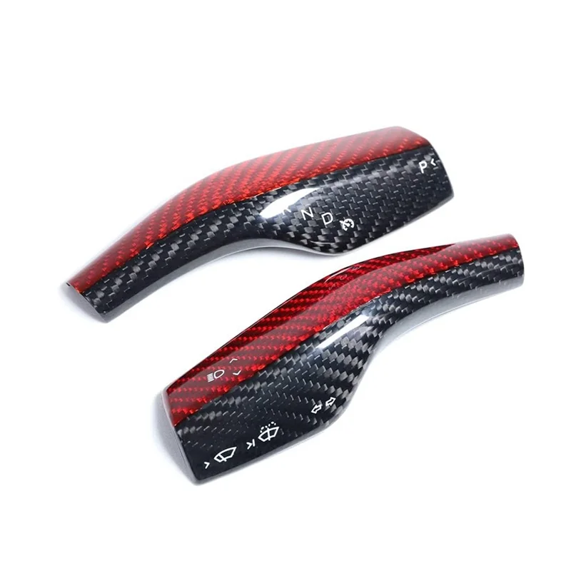 

Firmly 2PCS Car Shift Lever Accessory Car Real Carbon Fiber For Tesla Model 3/Y 2016-2022