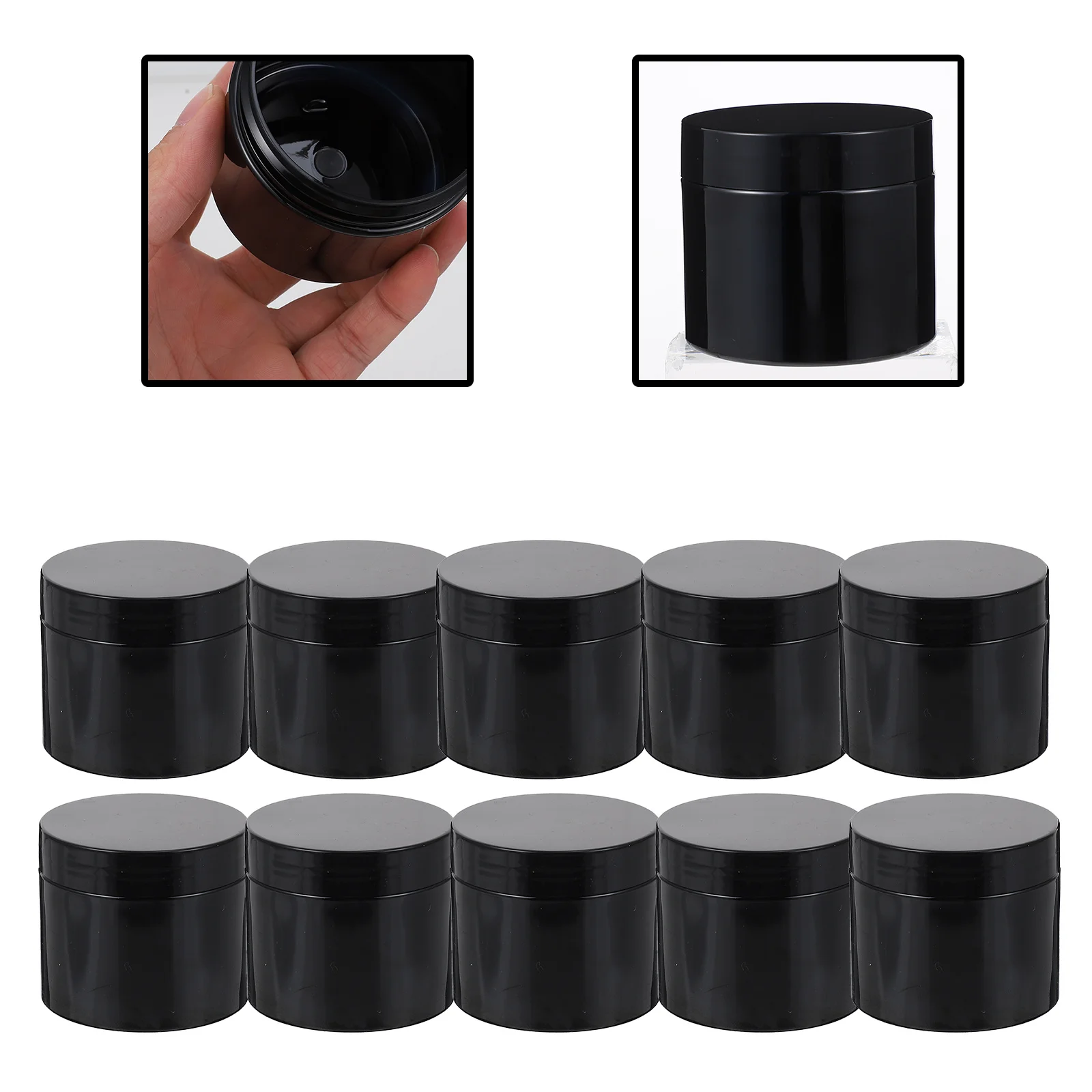 

10Pcs Empty Tooth Powder Jars Refillable Plastic Containers Travel Cream Lotion Storage Holder Facial Cream Jar