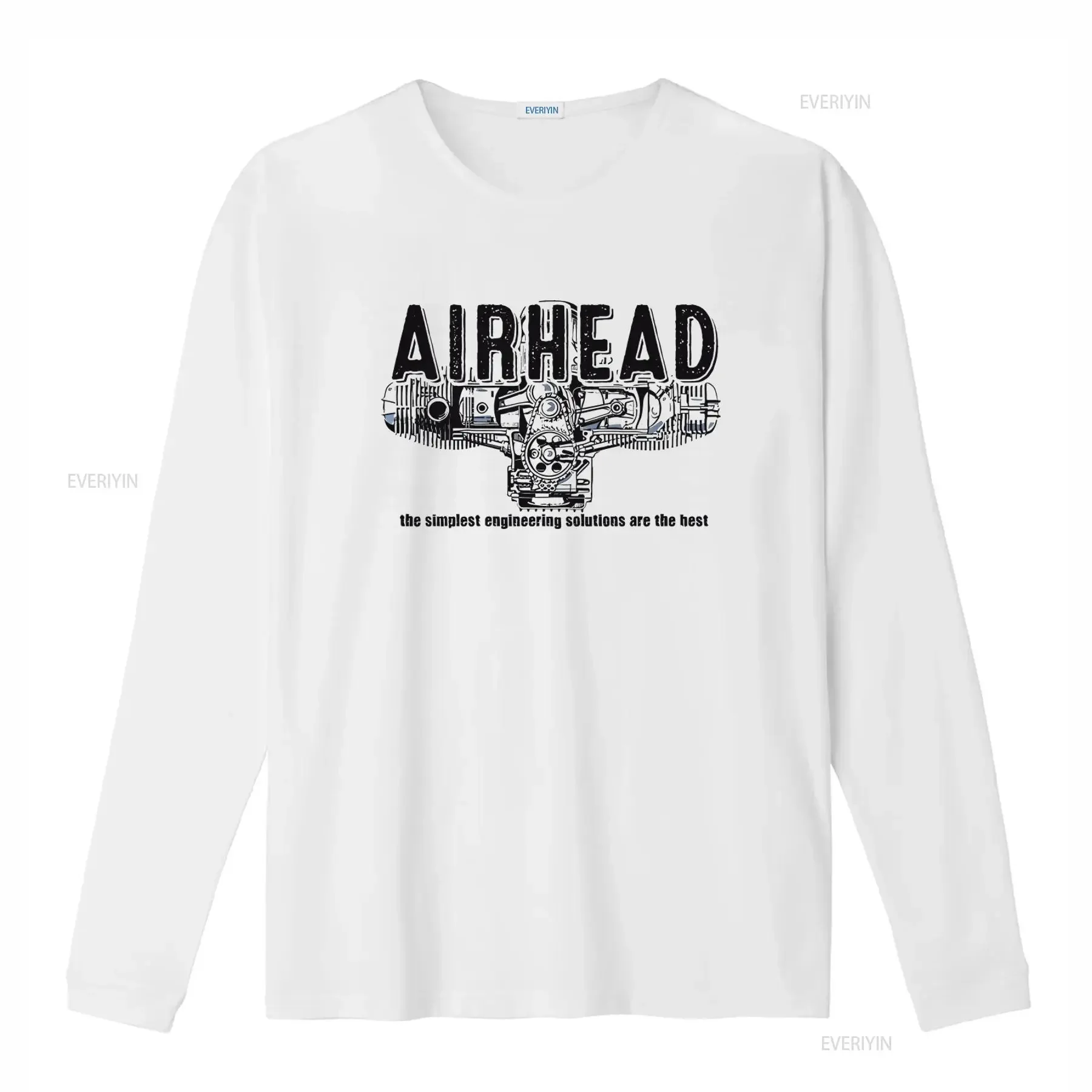 Motorcycle Biker Airhead Boxer Flat Twin Engine R80 R100 GS T Shirt Simple Engineering Design vintage Washed Slightly