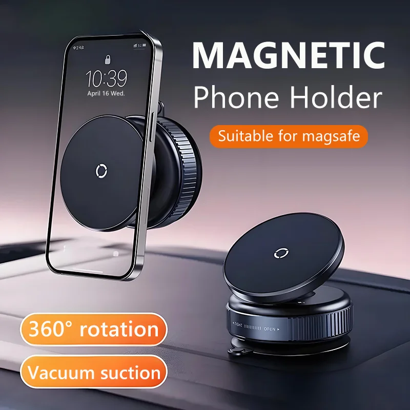 

K009 Magnetic Car Mount Phone Holder Vacuum Adsorption 360° Rotation Super Strong Suction Bracket For Car Desk Bathroom 2025