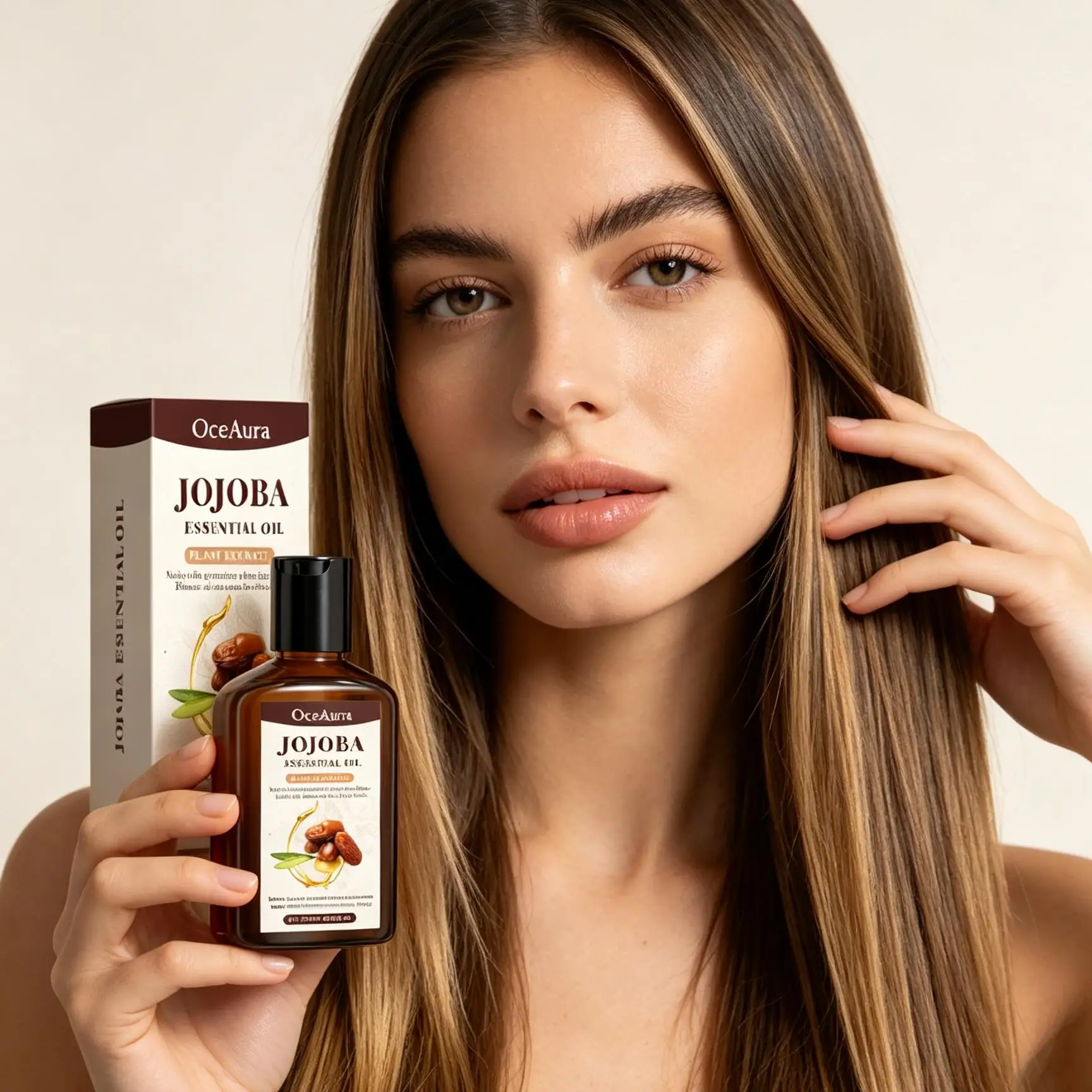 OceAura Jojoba Oil Organic Cold Press Soft Smooth Skin Elasticity Enhancement Damage Hair Repair Natural Jojoba Essential Oil