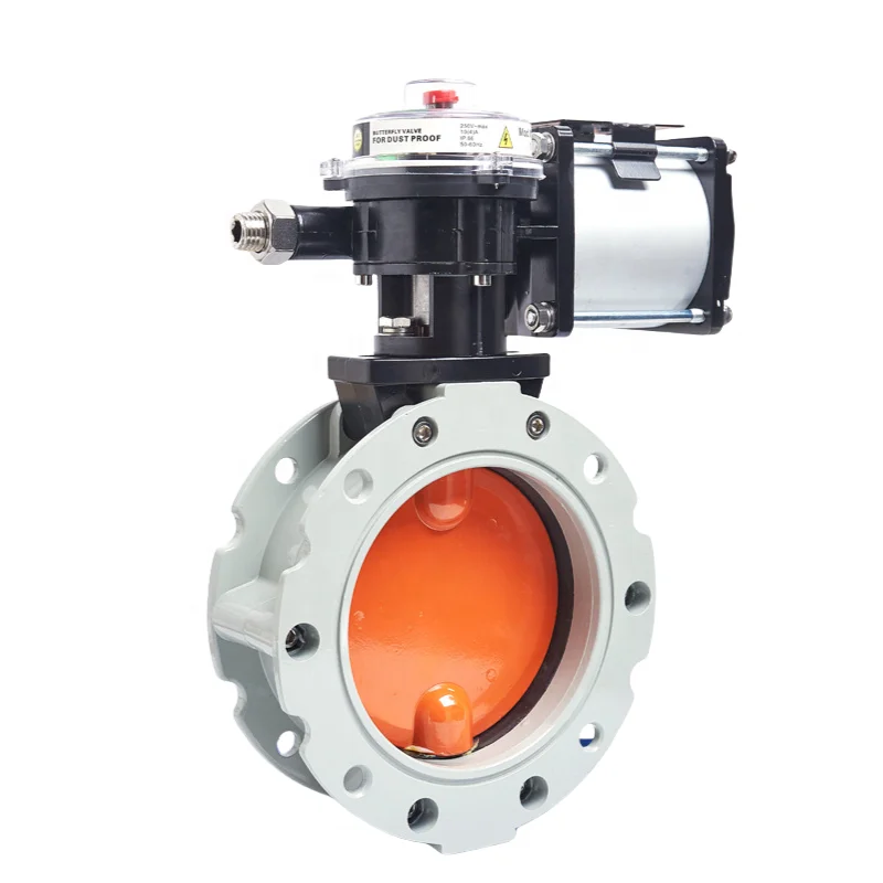 Factory direct regulating dust butterfly valve aluminum alloy plate DN100 single / double flange valve cement mixing plant