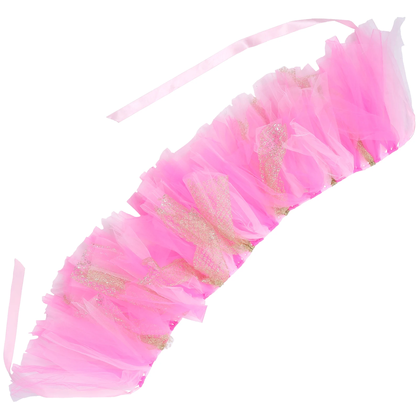 

1st Birthday Baby Tutu Skirt for High Chair Decoration for Baby Shower Party Supplies (Pink, Rosy, Gold)