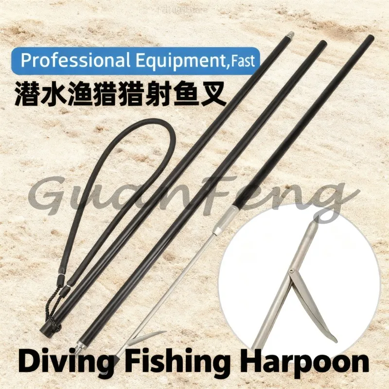 5‑Prong Barbed Spearfishing Spear, 3‑Section Retractable Aluminum Fishing Pole