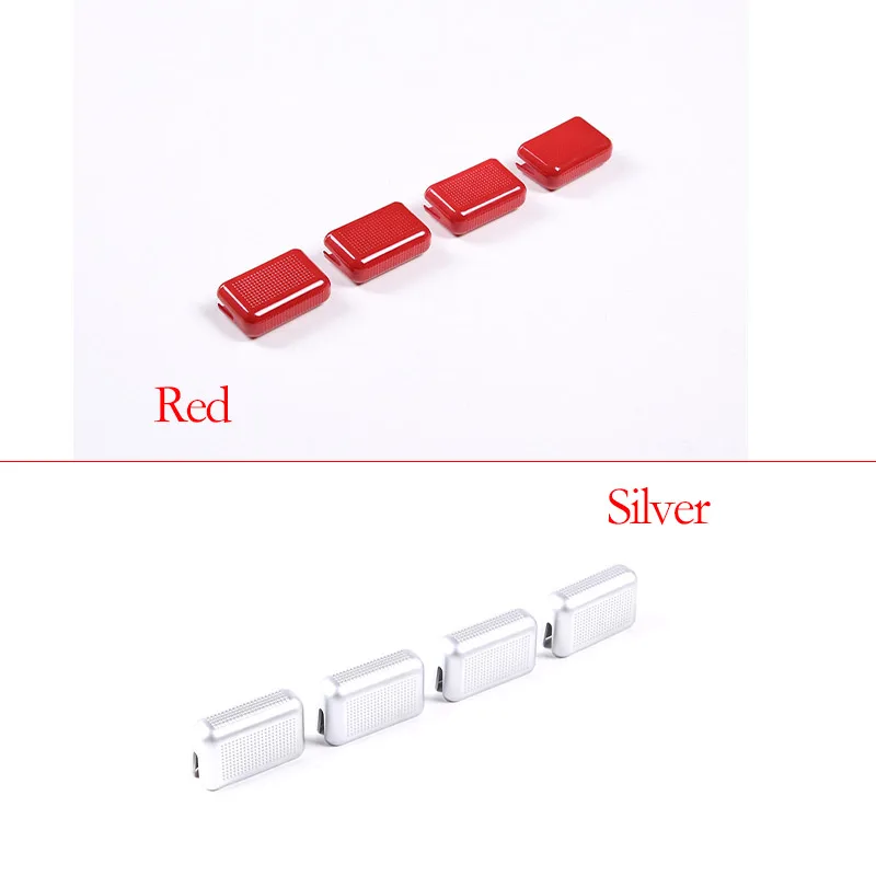 4 Pcs For Toyota FJ Cruiser 2007-2021 Car Modification ABS Red Car Air Outlet Adjusting Rod Cover Stickers Car Accessories