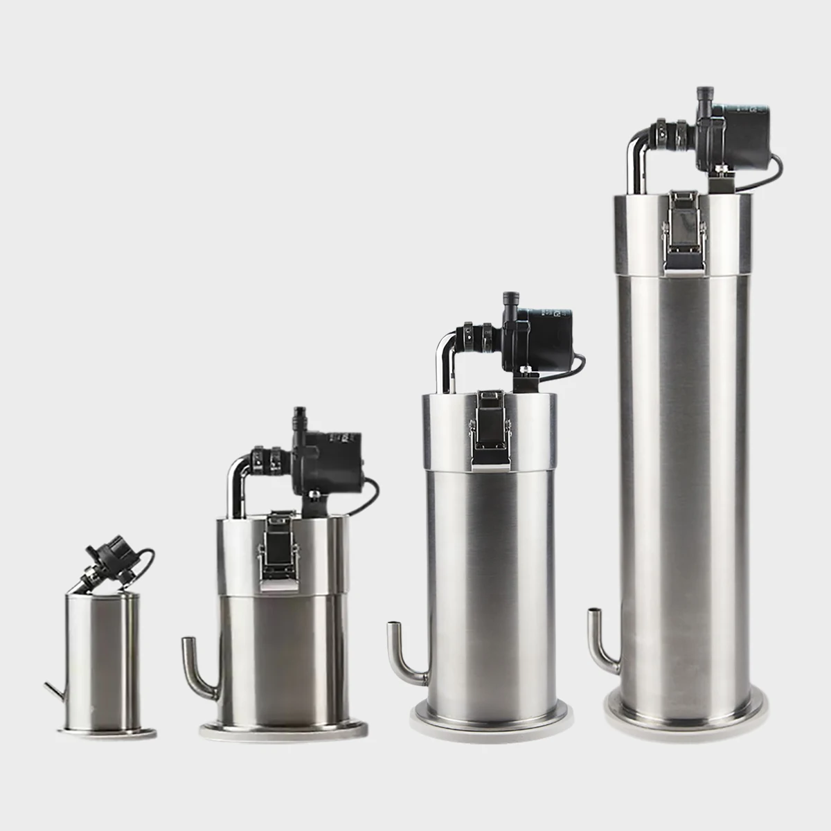 304 Stainless Steel Filter Barrel with Water Pump for Plant Aquarium Fish Tank