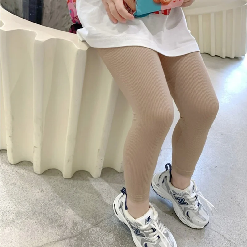 Girl Leggings Kids Baby Long Pants Trousers 2022 Splicing Spring Autumn Warm Toddler Outwear Cotton School Comfortable Children