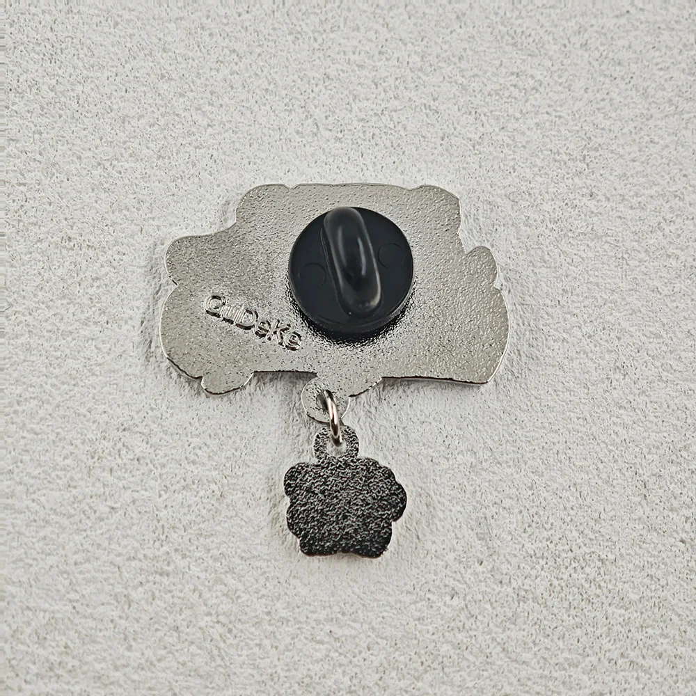 Niedliche Panda-Emaille-Anstecknadeln mit hängendem Baby-Panda, lustige Bambus-Broschen, Kawaii-Tier-Metallabzeichen, Rucksack-Reversnadel, Schmuckgeschenk – Detail 3