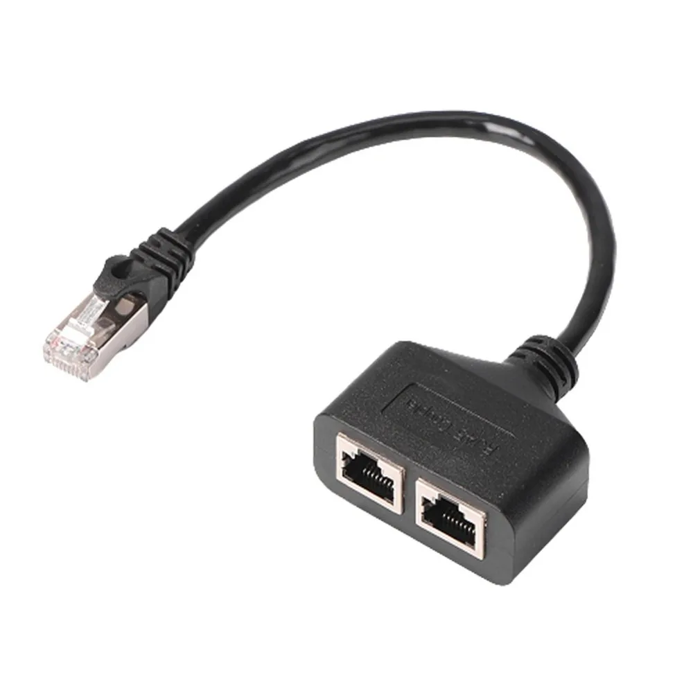 RJ45 1to2 Splitter Network Cable Splitter Extension Cable Ethernet Adapter