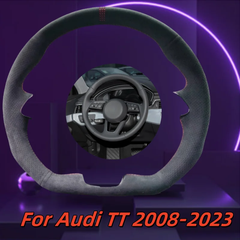 

Hand-Sewn Microfiber Leather Car Steering Wheel Cover For Citroen DS6 DS5 LS C3 Aircross 2016-2022 C5 Car Interior Accessories