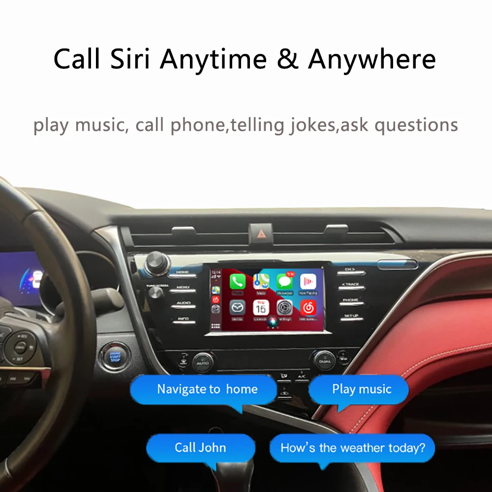 وحدة أوتوماتيكية لاسلكية تعمل بنظام أندرويد Apple Carplay لتويوتا 2014-2019 كامري كورولا هايلاندر تندرا أوريس بريوس RAV4 أفينسيس فيرسو