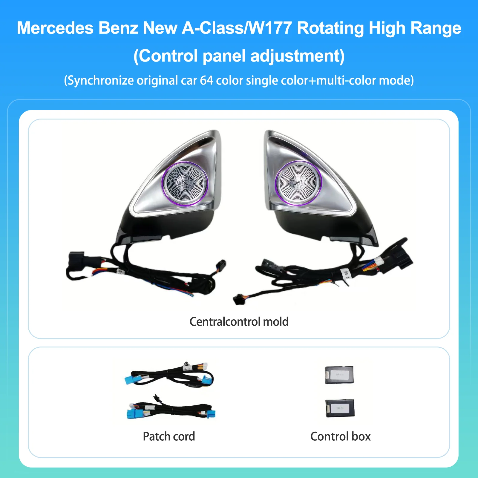 Past Voor Mercedes W167 W177 W205 W206 W213 W214 W222 W223 X253 X254 GLE GLS GLC EEN C E S OEM Gegoten 4D Roterende Tweeter Ambient L