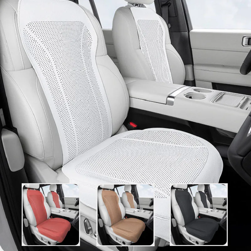 Napa Leather Car Seat Cover Luxury Breathable Front Seat Protector Cushion Universal Four Seasons Car Interior Accessories
