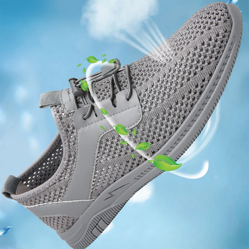 2024 New Men Casual Shoes Brand Mocassins Hollow Out Breathable Sneakers Mens Loafers Soft Driving Shoes for Running Man Shoes