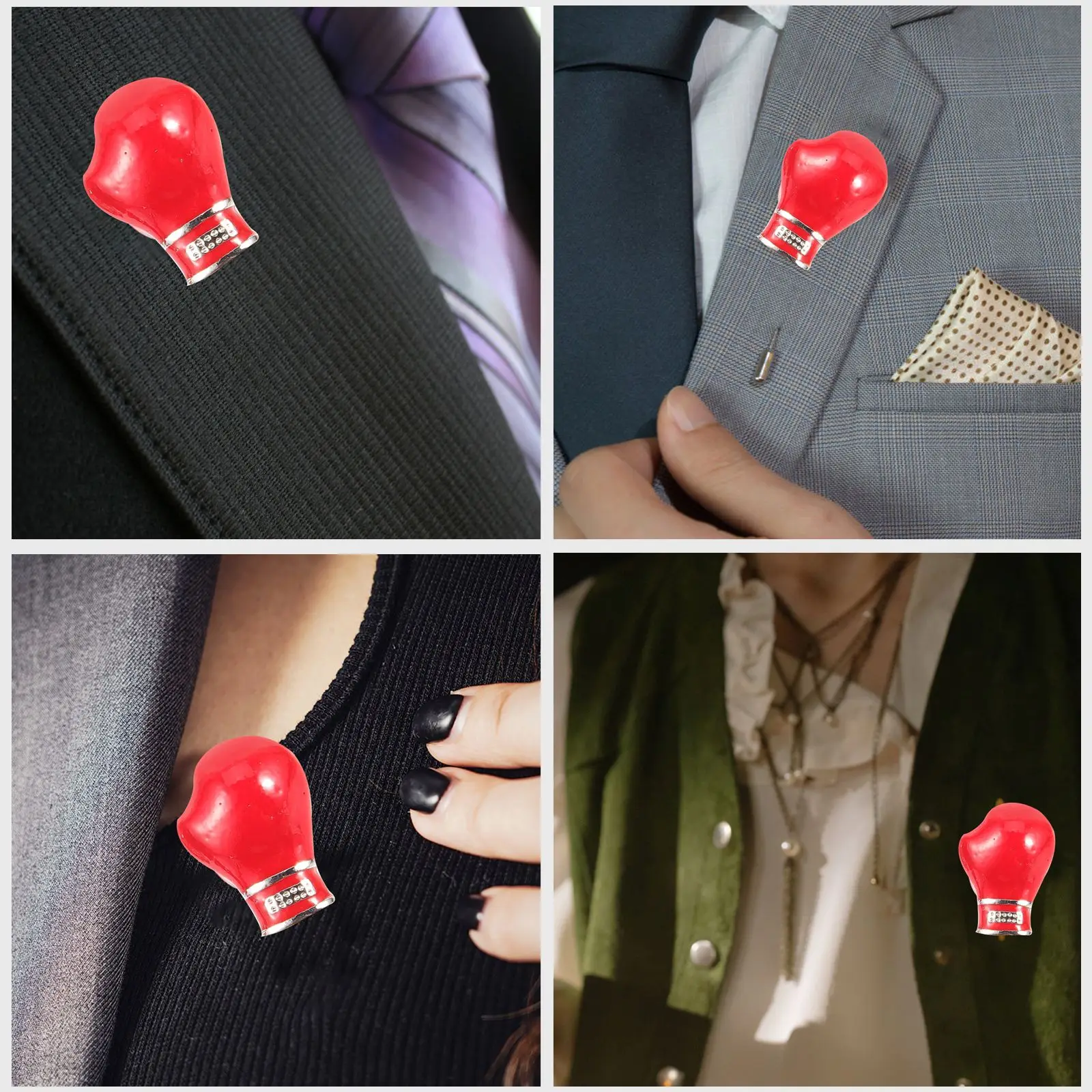2 szt. Bokserskie przypinki na klapę dla mężczyzn modne broszki odznaka Cartoon dodaj styl ubrania torby kapelusze proste szczegóły polerowane