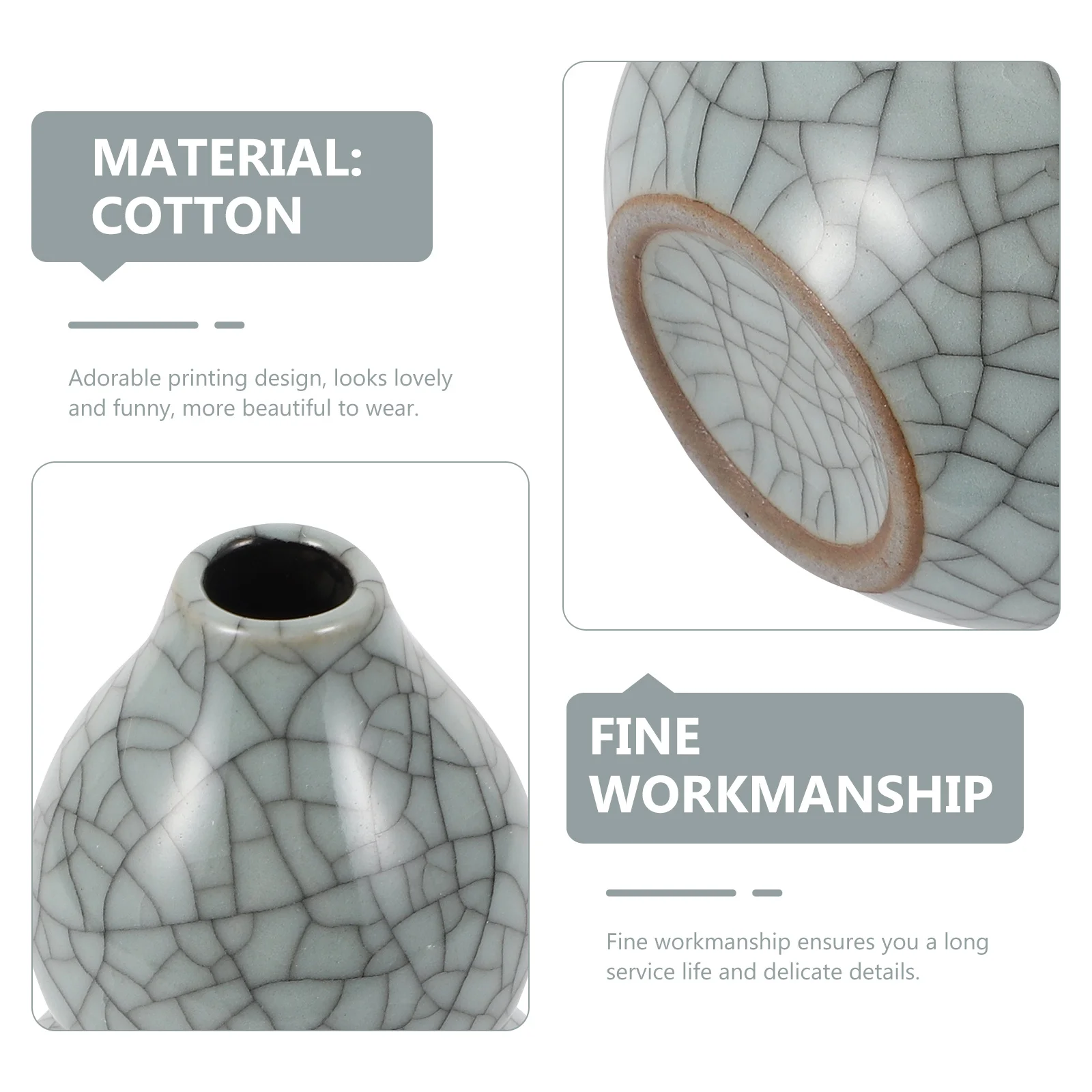 

1Pcs Ceramic Flower Vase Creative Gourd Shape Decorative Desktop Vase Hydroponic Flower Arrangement Container Home Decor